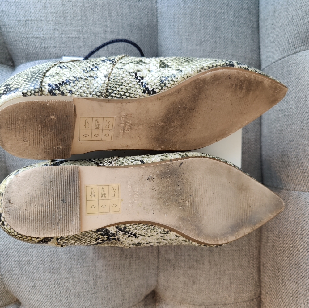 TOPSHOP Python Lace-up Flats - Picture 5 of 6